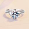 D Color Moissanite Women's Ring S925 Sterling Silver Ring 1/2 Carat Ring Engagement Diamond Ring Wedding Ring Gift for Girlfriend