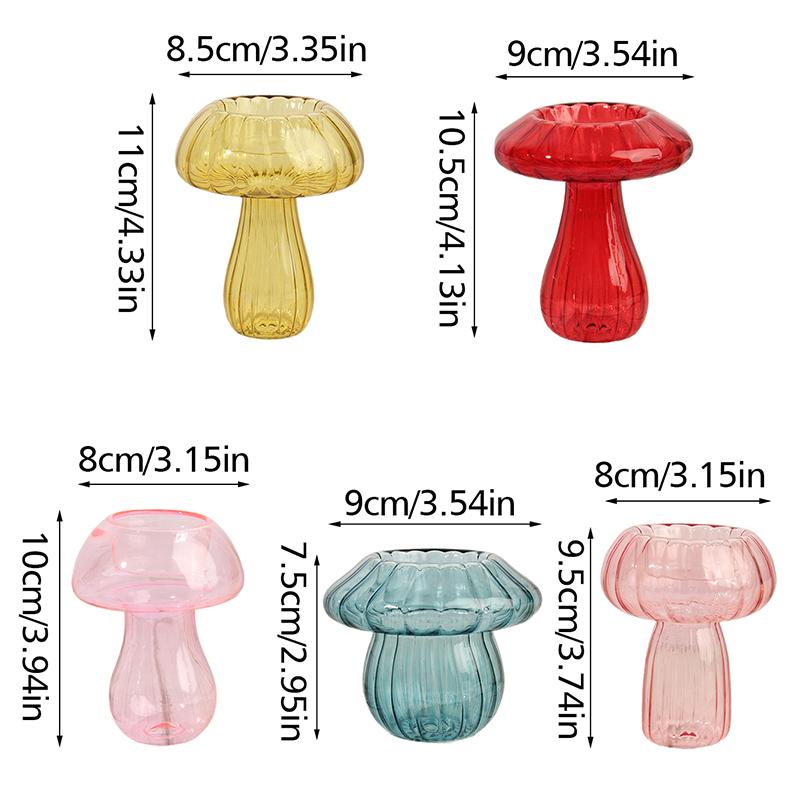 1 шт. Подсвечник в виде гриба, минималистичный дизайн вазы в виде гриба, романтические настольные украшения, декоративные украшения, 5 стилей