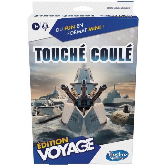 Touché coulé Voyage, jeu de société de voyage pour 2 joueurs, jeu de voyage, jeu pour enfants, Dès 7 ans, Hasbro Gaming