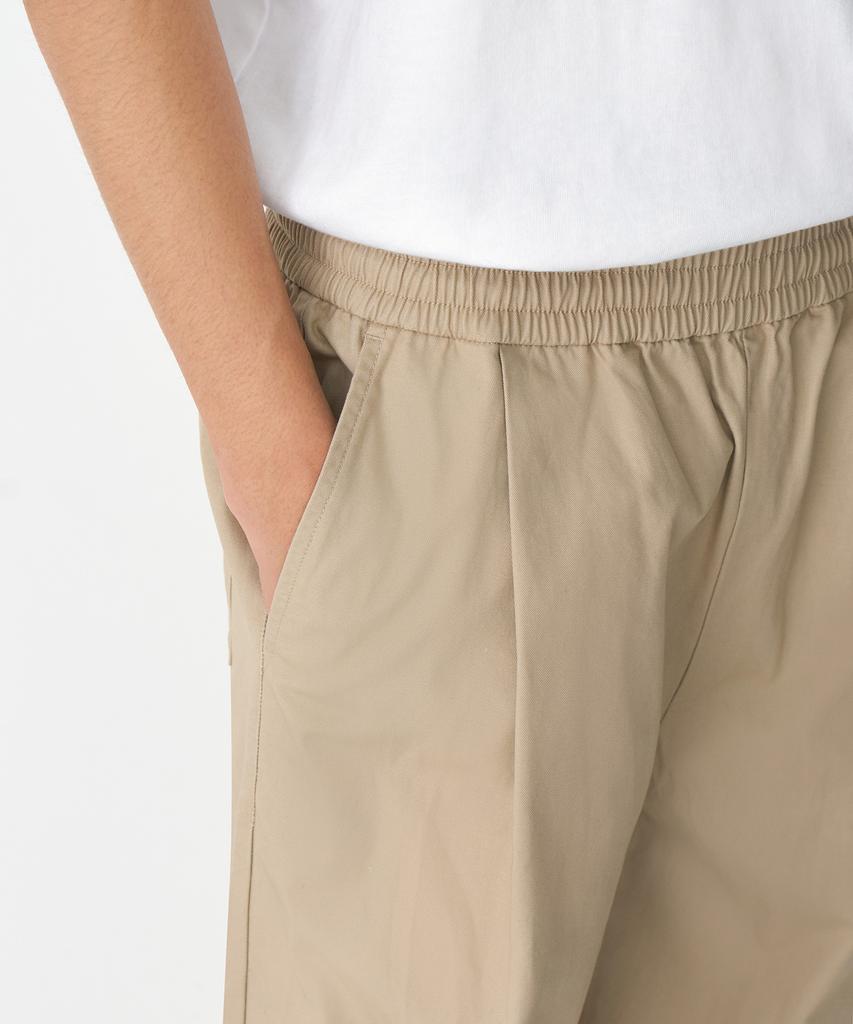MUSINSA STANDARD Cotton Loose Tapered Elastic Waist Pants [Beige]