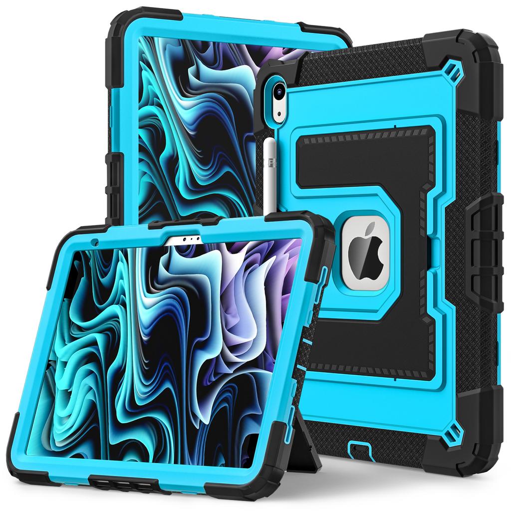 For iPad (2025)/iPad 10.9 (2022) Tablet Case with Kickstand Anti Drop PC+Silicone Cover
