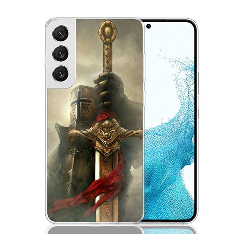 Knights Templar Crusades Phone Case For Samsung Galaxy S26 Ultra S23 S24 S25 Edge S20 FE S21 S22 Plus Soft Print Shell Cover Fun