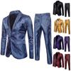 Men’s Suit Slim 2-Piece Suit Blazers Business Wedding Party Jacket Coat & Pants