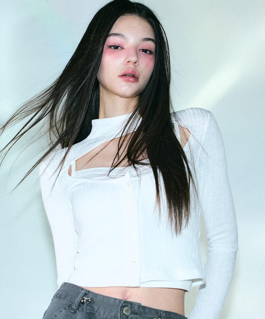 ZEROPLANET Daniel Layered Top [White]