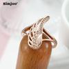 SIMJOO кольцо цвета розового золота с цирконом «Крыло ангела» для женщин