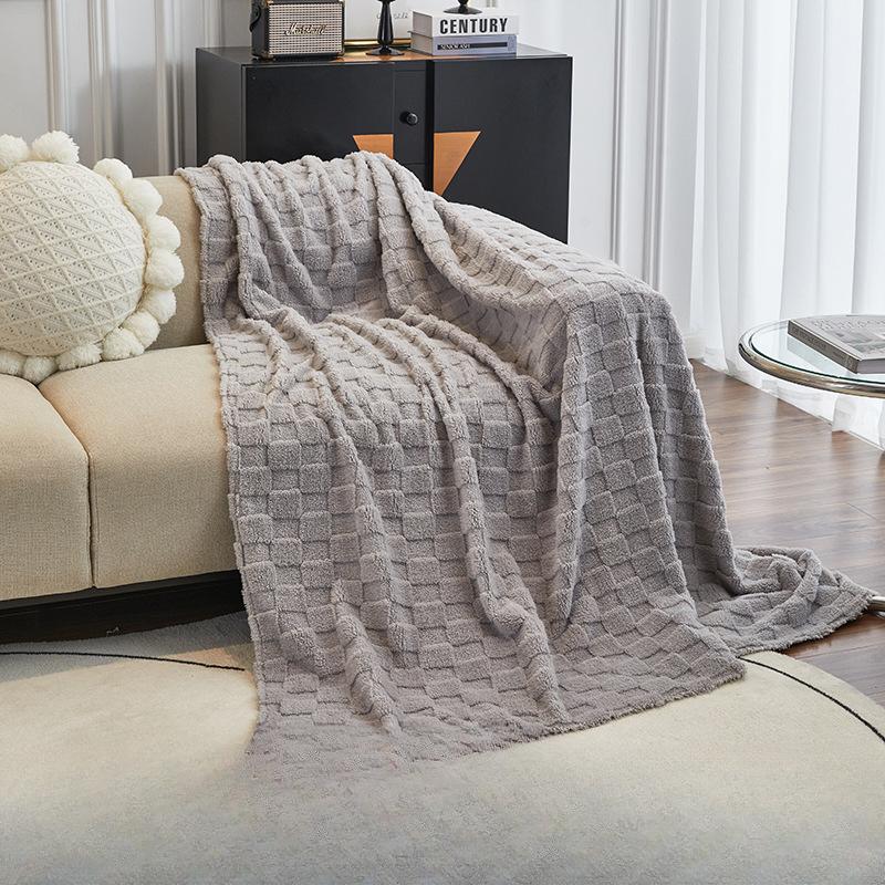 Осенне-зимнее однотонное утолщенное трехмерное замшевое полотенце для дивана, чехол для дивана, чехол для дивана, не царапающийся, универсальный чехол, одеяло
