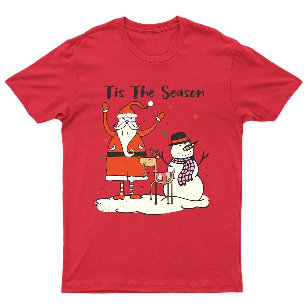 Tis The Season Santa TShirt Unisex Gift Retro Seasonal Funny Xmas Unisexs