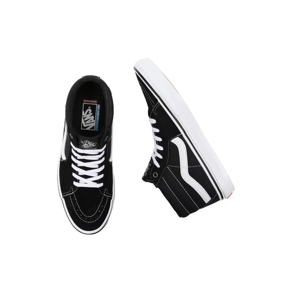 Vans Skate Grosso Mid Черные кроссовки унисекс Белая кожа эмо VN0A5FCG625