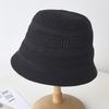 New Knitted Hollow Breathable Bucket Hat Women's Foldable Basin Hat Spring and Autumn Plain Hat Bucket Hat Shows Small Face