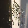 Crystal Wind Chime Moon Sun Catcher Windchimes Crystal Hanging Prism Rainbow Maker Sun Light Catcher Pendant Home Garden Decor