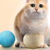Джутовая Мяч-Игрушка для Кошек с Большим Саморазвлекающим Мячом Пищалкой Дополнительно для Прорезывания Зубов Кусания Натуральная Игрушка из Сизаля