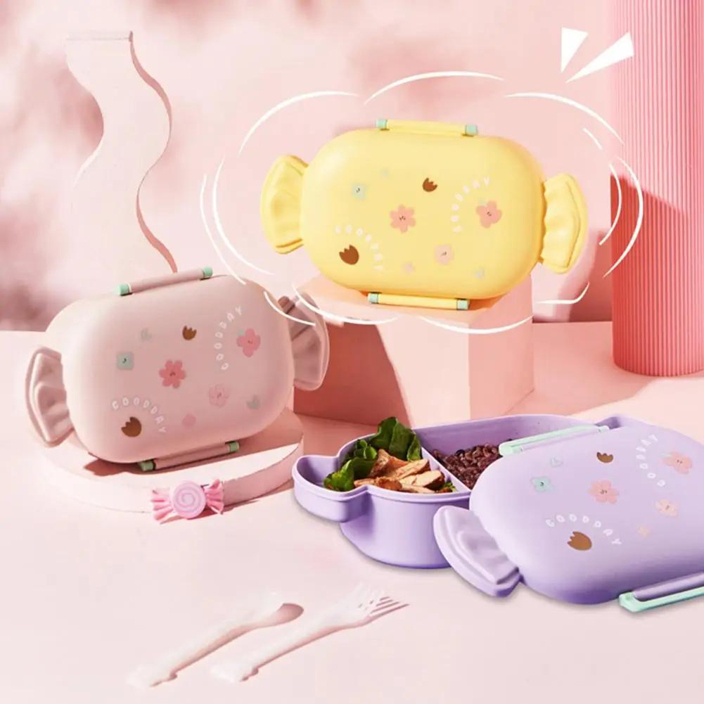 Ланч-бокс Bento для детей, кавайные мультяшные студенты, милая лягушка, коробка для сэндвичей, фруктовый контейнер, переносная коробка для пикника