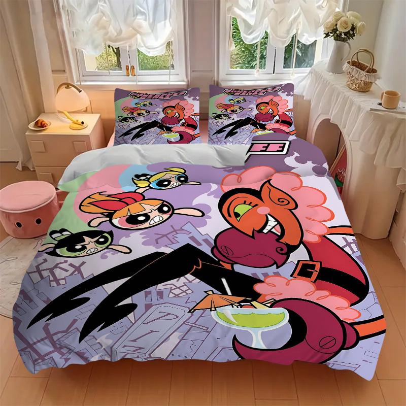 3pcs Epic Battle of Good vs Evil Policewoman Quilt Cover Set - Soft & Comfortable Polyester Fabric, All-Season Breathable Comforter Set For 1 Qui