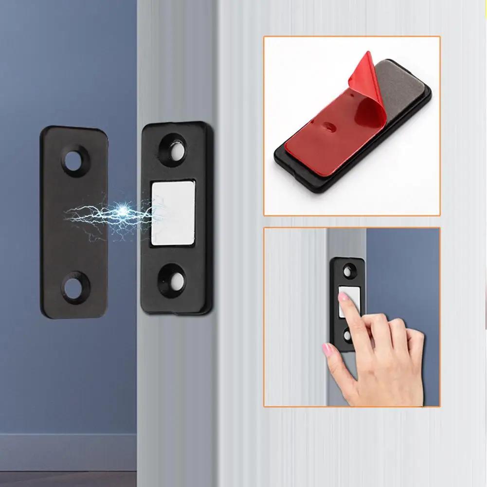 Catch Latch Self-adhesive Latch Edelstahl Bedroom Schranktüren Schublade Stainless Steel Strong Magnetic 1 Set