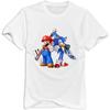 Мужская футболка Sonic Hedgehog и Mario M Белая Уникальная Одежда Hot Topic