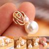 Women Faux Pearl Ear Studs Earrings Wedding Party Bride Ear Jewelry