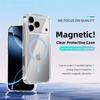 Магнитный чехол для телефона с беспроводной зарядкой Magsafe для iPhone 17 Pro Max Жесткий прозрачный для Apple 17 Air 16 15 Plus 14 13