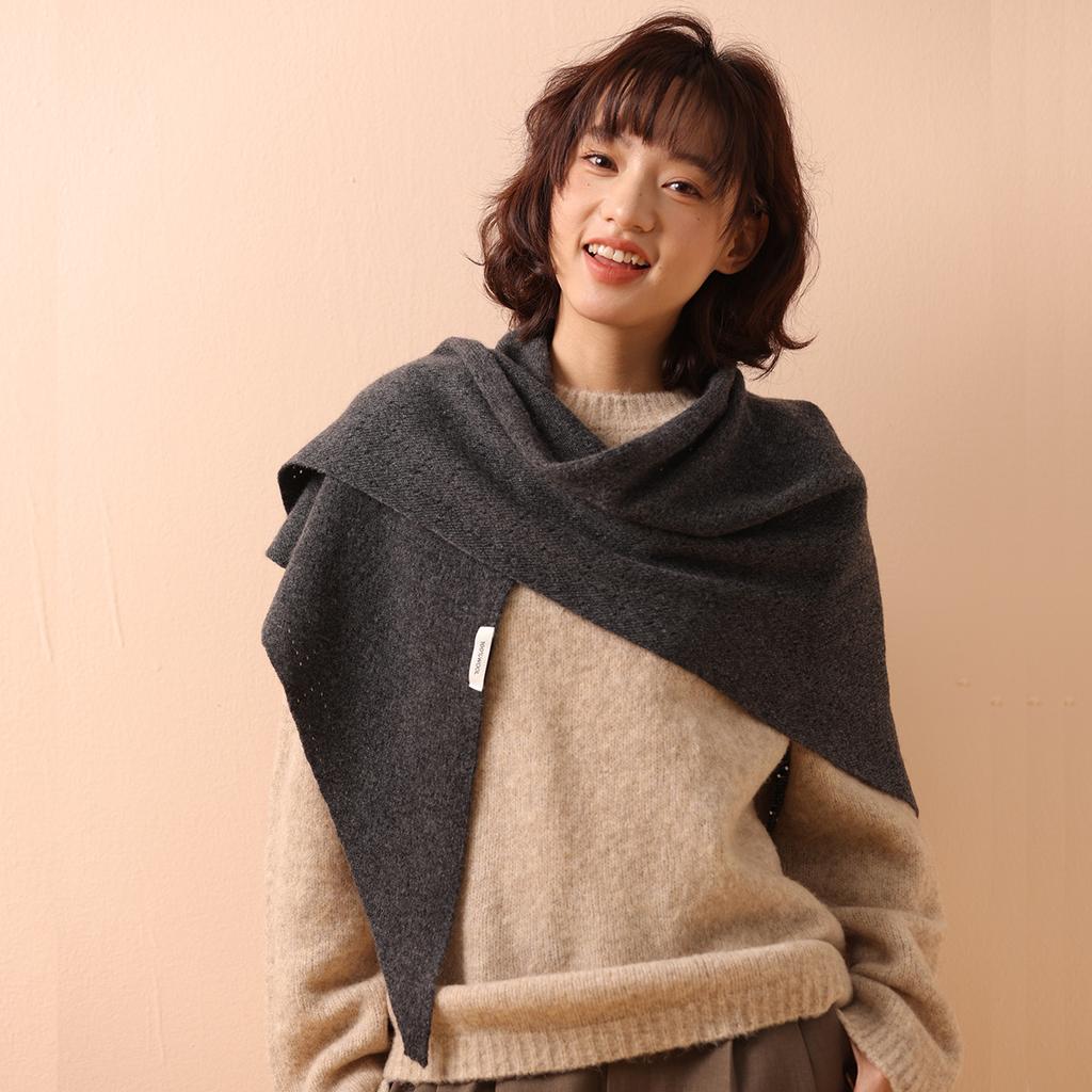 100% Шерсть Мода Большой Размер Женские Шали Треугольный Шарф Зимняя Накидка Утолщенная Теплая Шейная Косынка Роскошные Обмотки Буфанда