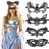 YUHENGCT Lace Eye Venetian Lace School Halloween Black 4-Pack Mask, Mask, Sexy, Blindfold, Mask, Women's, Costume, Disguise, Openwork, Masquerade,