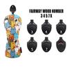 Cartoon Animal Golf Wood Headcover Graffiti Cat Pattern Golf Club Protector  Driver Fairway