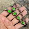 Copper green turquoise necklace electroformed copper necklace adjustable chain necklace copper handmade jewelry gemstone necklace for gifts