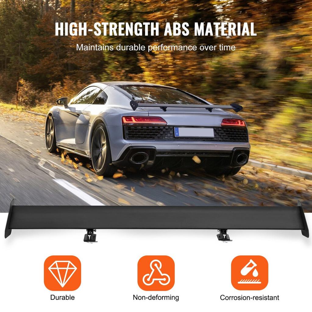 GT Wing Car Spoiler, 43.3 inch Universal Spoiler with Single Deck, Adjustable Lightweight Aluminum, Car Rear Spoiler Wing, Racing Spoiler BGW/JDM