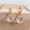 Корейские модные серьги-капли с синим цирконием для женщин, модные серьги золотого цвета, ювелирные изделия, аксессуары для вечеринок