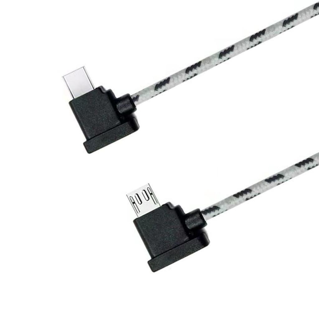 Угловой USB C на USB 5-контактный адаптер-кабель 90 градусов L-образной формы для контроллеров БПЛА Mini 2/Air 2 и смартфонов