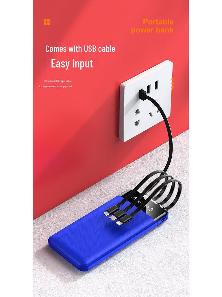 Ультратонкий мини-Power Bank с индивидуальным логотипом и подарочной коробкой для промоакций на мероприятиях