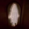Halloween Hologram Ghost Mirror LED Light Up Spooky Ghost Mirror for Halloween Indoor Outdoor Haunted House Room Decor
