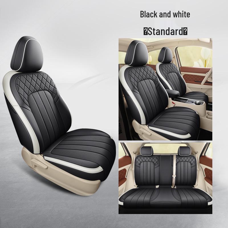 ORA Good Cat Cartoon Leather Car Seat Cushion - Universal Fit, Four Seasons