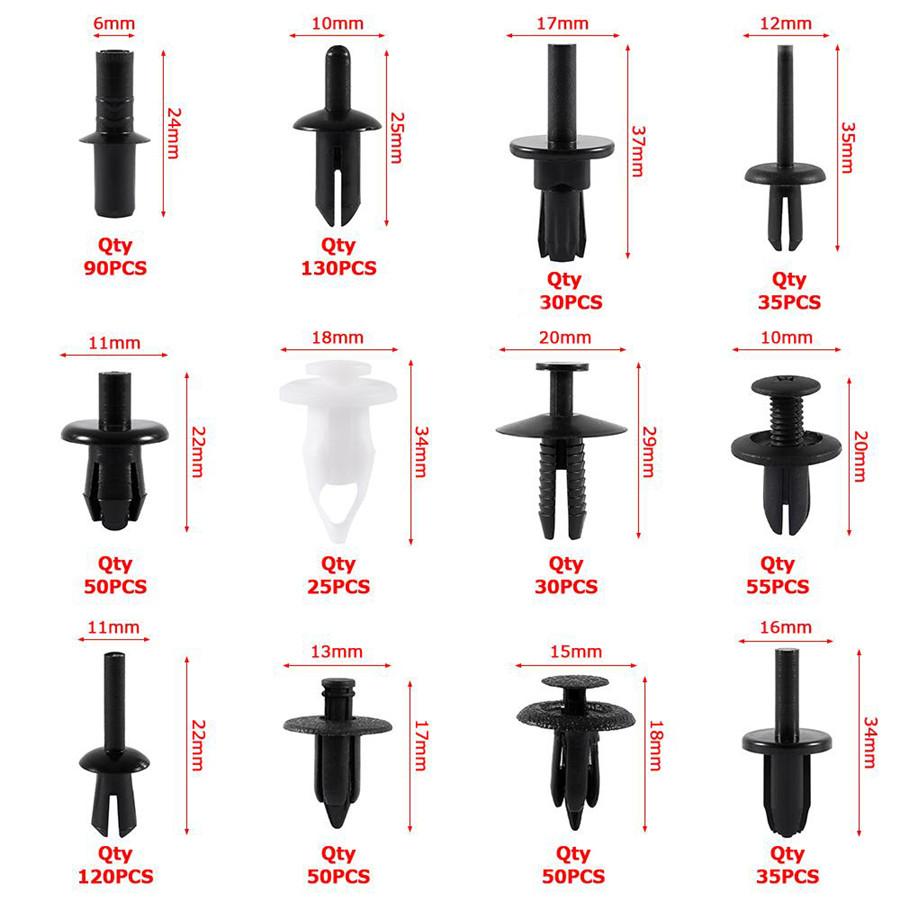 Универсальный 700 шт. Смешанный автомобильный крепежный зажим, пластиковая коробка, фиксаторы для уплотнительной ленты дверного бампера крыла автомобиля, 6 шт. инструмент для ремонта автомобиля