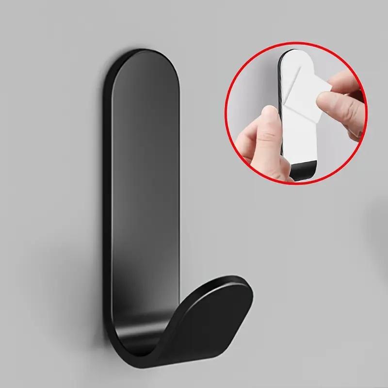 5 шт. Железные самоклеящиеся крючки Полированная отделка Настенные вешалки без сверления для ванной комнаты, двери Современные металлические крючки-органайзеры