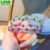 Brand New Ladies 925 Silver Emerald Ruby Bracelet Charms Elegant Cuff Bracelets Wristlet Women Fine Bridal Hand Jewelry