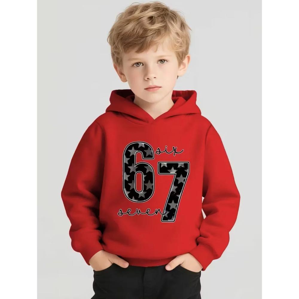Spring Autumn 67 Six Seven Funny Meme Children's Hoodie Boys Girl Hooded Pullover Hiphop Streetwear Soft Casual Kids Sweatshirt Pullover Top