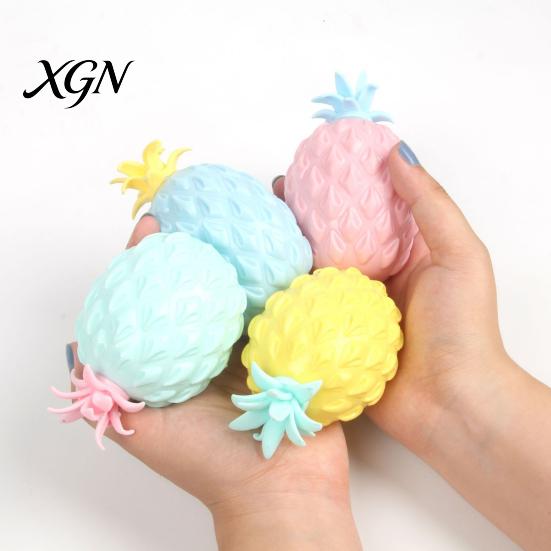 Hand Squeeze Toy Pineapple Anxiety Relief Stress Reduction Ball Exercise Relaxation Fruit Sensory Fidget Party Favors
