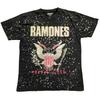 Ramones - Орёл с размытым окрашиванием - Черный футболка Унисекс Футболка