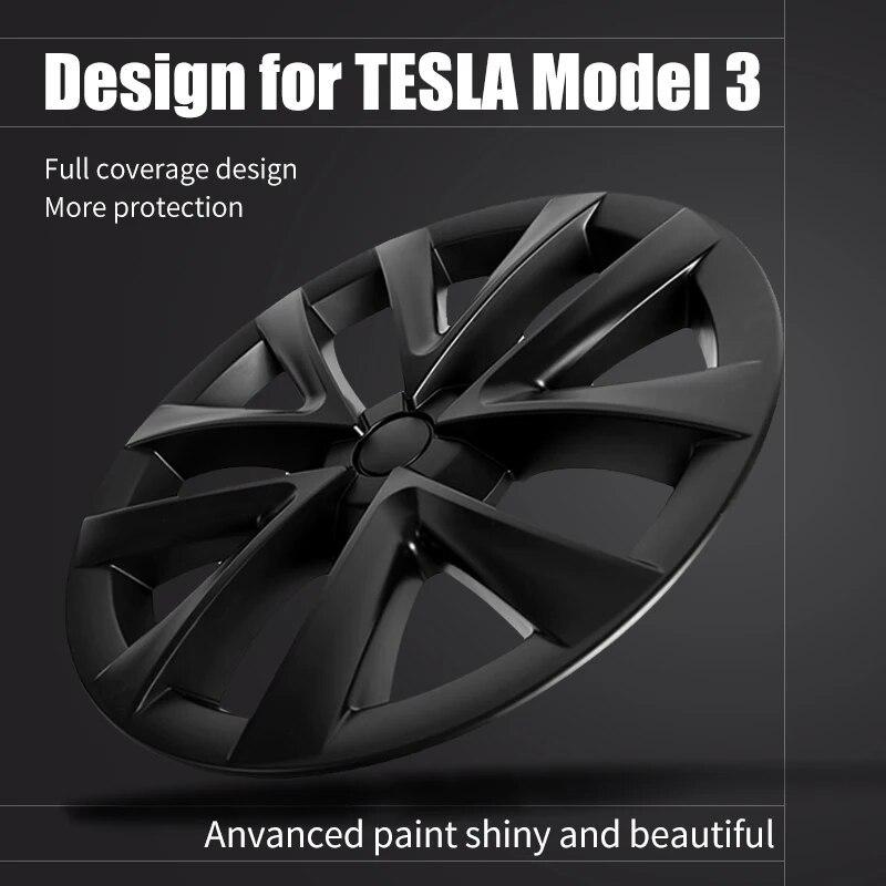 4 шт. Дизайн колпаков для Tesla Model 3 Полное покрытие диска 2023 18-дюймовый колпак колеса Arachnid Замена для Performance Автоаксессуары