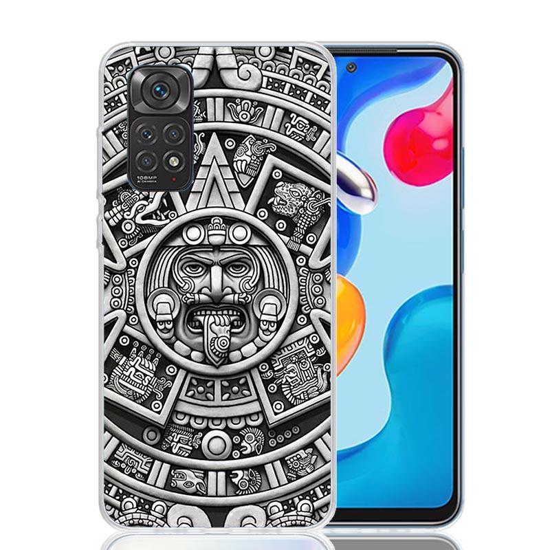 Mayan Stone Totem Pole Phone Case For Xiaomi Redmi Note 15 14 13 12S 12 Pro Plus 11S 11E 11 11T 10S 10 Art Soft Pattern Cover Re