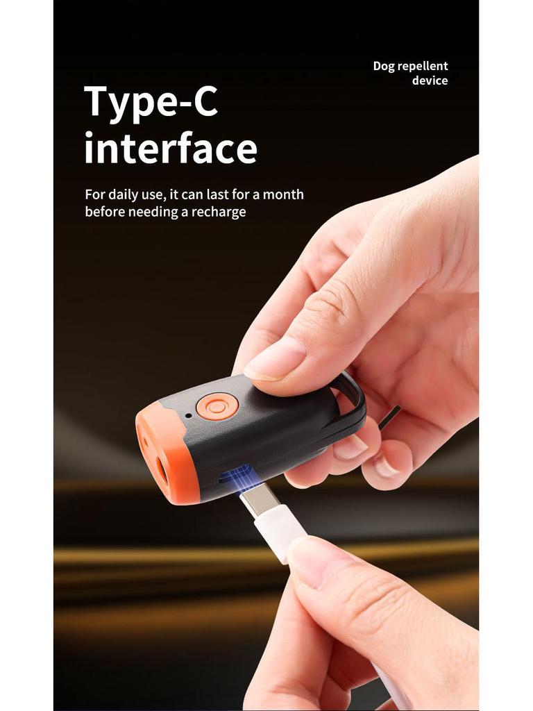 Портативный ультразвуковой отпугиватель и дрессировщик собак - Дальнобойное устройство против лая и средство самообороны