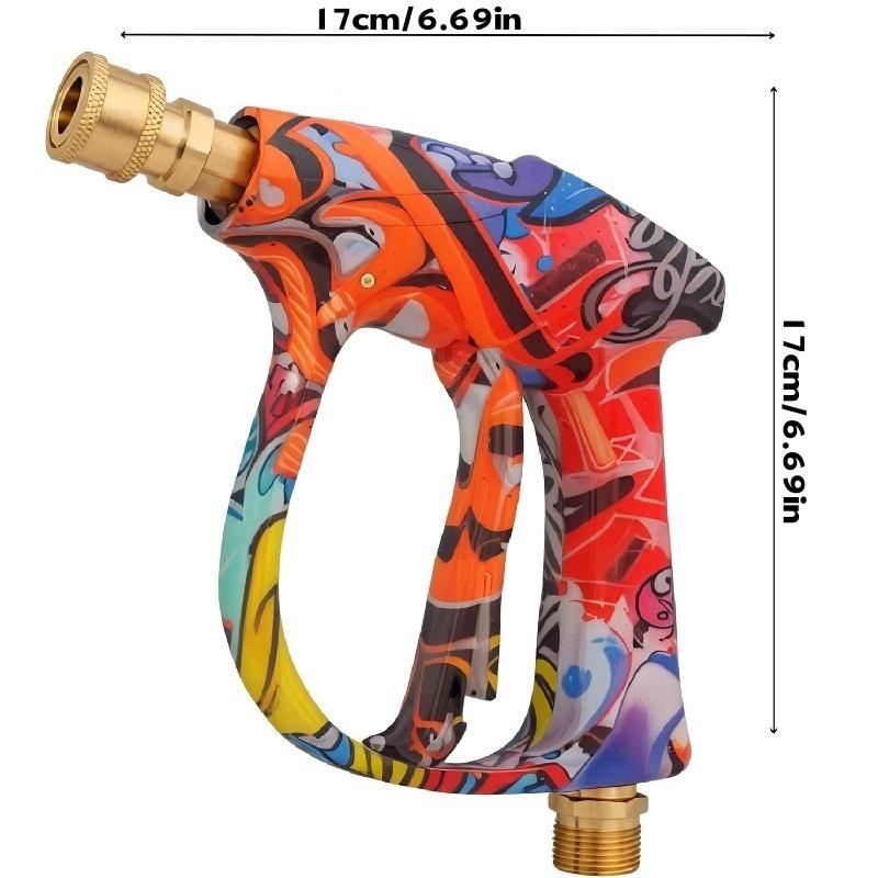 Короткий пистолет для мойки под давлением Graffiti с 5 быстросъемными распылительными насадками M22-14 мм