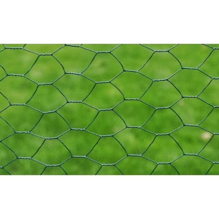 VidaXL Grillage à poule avec revêtement en PVC 25x0,5 m vert, clôture, barrière,, clôtures, barrières 140406