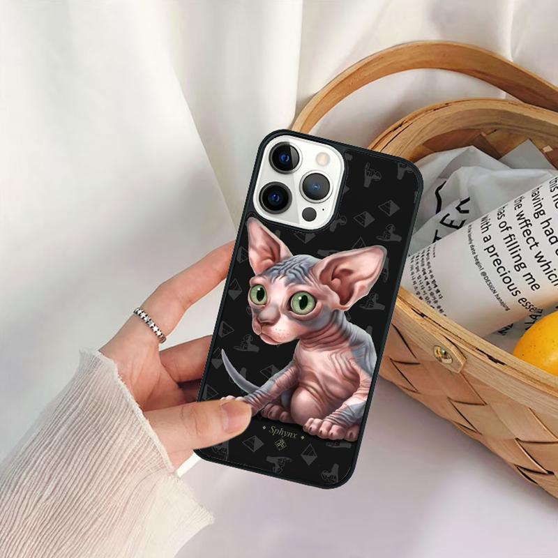 sphynx cat Unique Phone Case For iPhone 17 Air 16 15 14 11 12 13 Pro MAX Plus coque Cover Shell