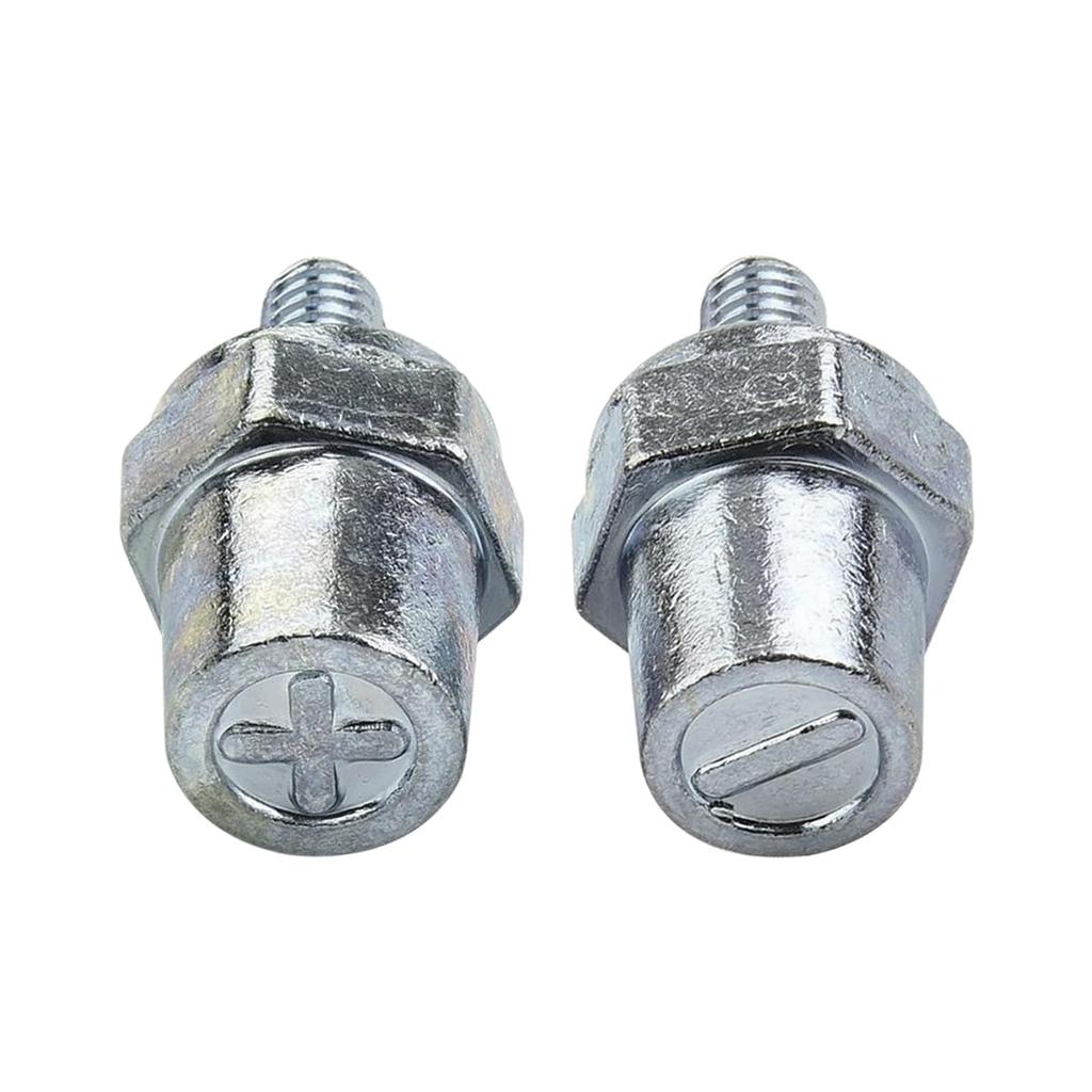 Ampper Резьбовой шпилька M8 для аккумулятора, цинковая, клемма для зарядки, адаптер клеммы M8 для удлинения (+/-), Упаковка из 2 шт.