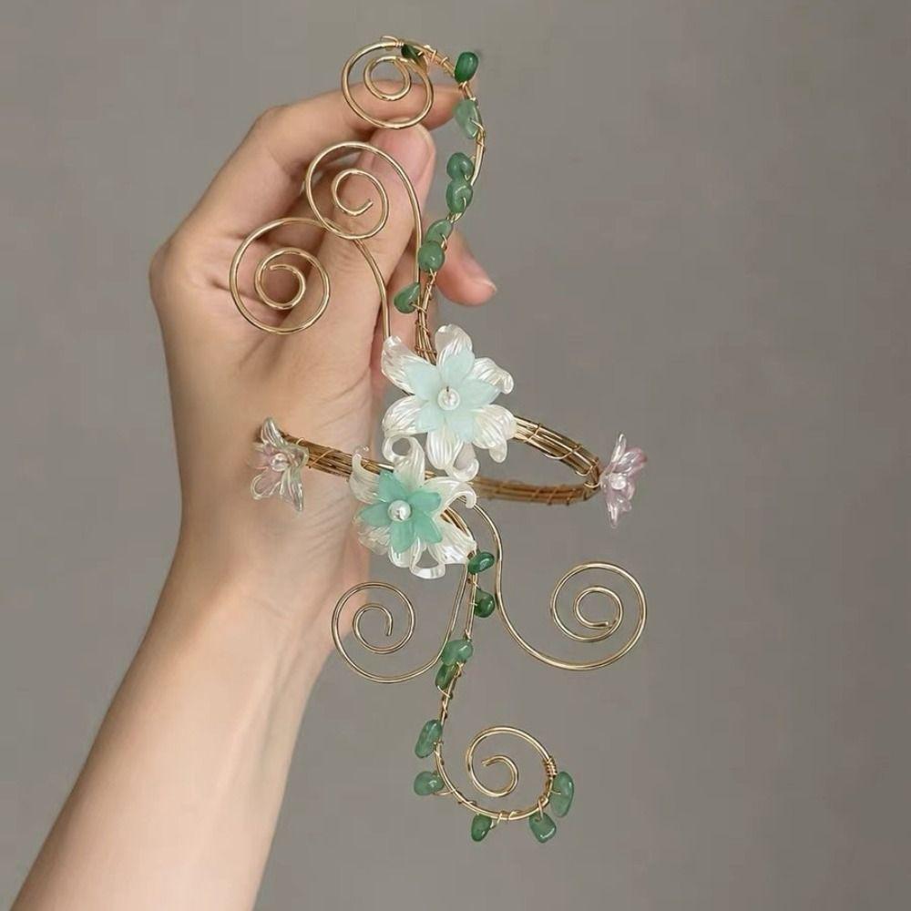 Vintage Arm Cuff Floral Open Arm Bangle Exquisite Arm Ring  Party