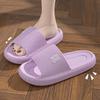 Order A Size Up Platform Thick Bathroom Home Slippers Women Cloud Slippers Fashion Soft Sole Eva Indoor Sandals Non-Slip Flip Flop Men Slippers
