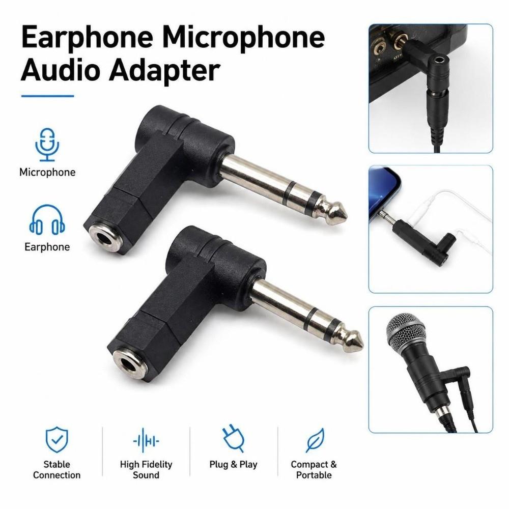 Male To Female Audio Adapter Right Angle Headphone Jack Adapter Amplifier Accessories