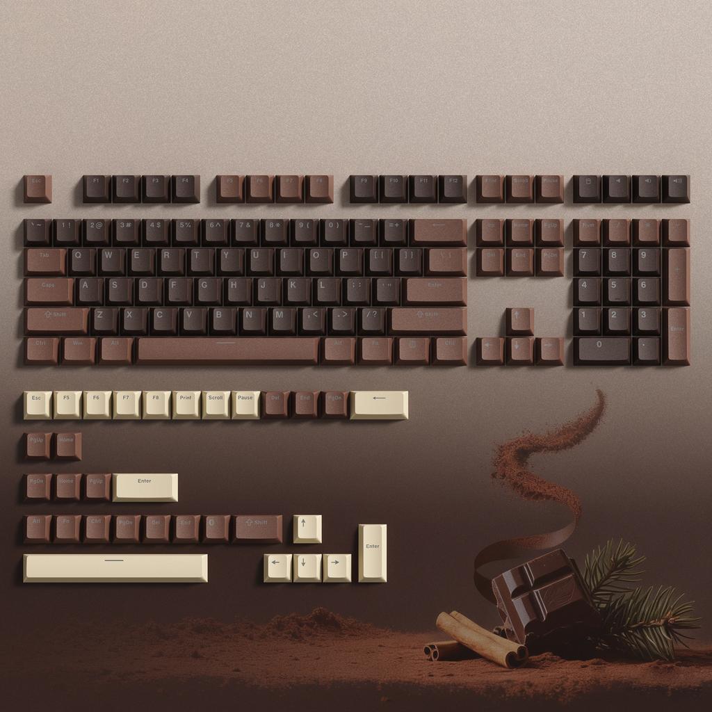 Xiaomi Womier 138 Keys Retro Brown Gray PBT Keycap Double Shot Cherry Profile Key Caps for Cherry MX Switches Mechanical Gamer Keyboard