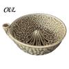 Fruit Washing Strainer for Kitchen Self Spinning Berry Bowl, 360 Degree Vortex Cleaning And Compact Washer Counter Drain Spinner, Ceramic Vegetable