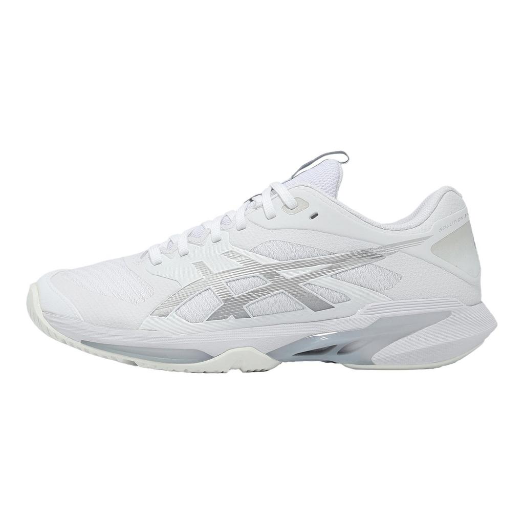 Asics SOLUTION SPEED FF 4 Удобные Дышащие Поддержка Отскок Низкие Теннисные Туфли Женские Белый Серебристый 1042A307-101